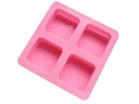 Molde silicona 4 cuadraados grandes 